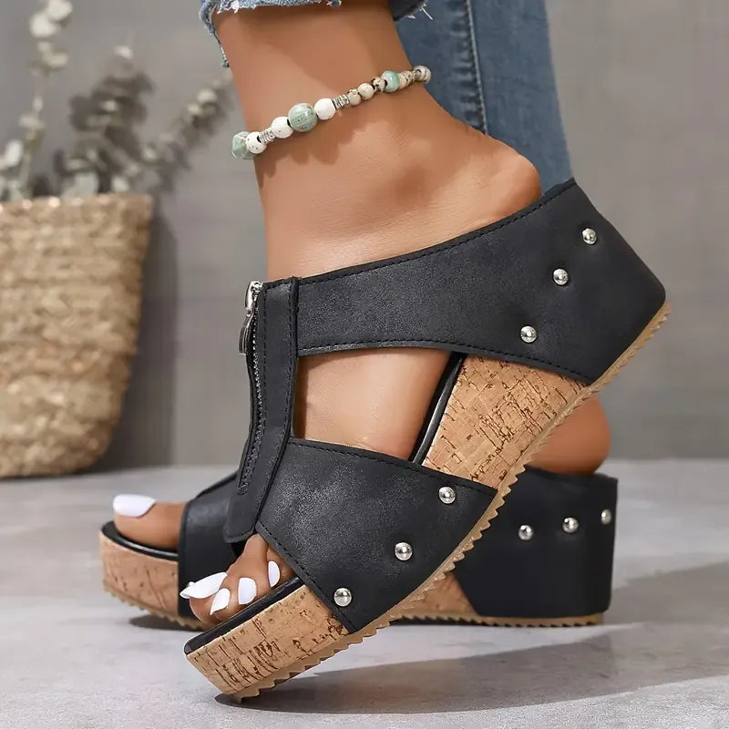 THARAH Offene Zehensandalen