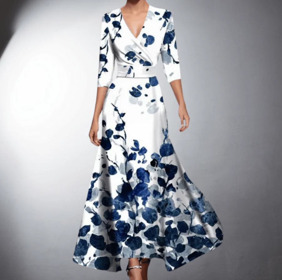 THARAH I KLASSISCHES GEBLÜMTES KLEID