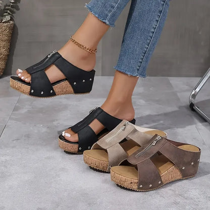 THARAH Offene Zehensandalen